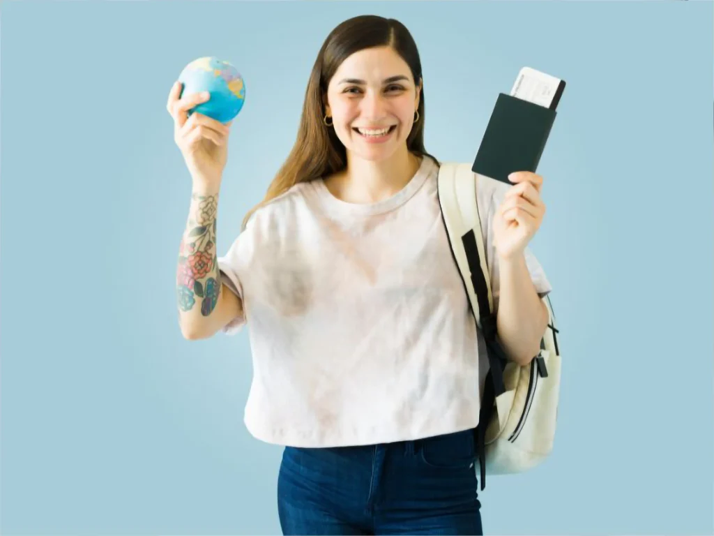 Student preparing to live and work abroad on a study visa